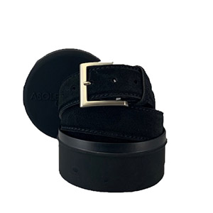 Cintura Marcapunto Suede Black Genuine Leather